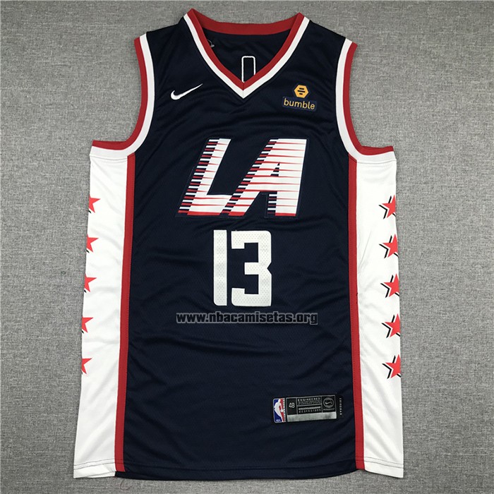 Camiseta Los Angeles Clippers Paul George NO 13 Ciudad 2018-2019 Azul